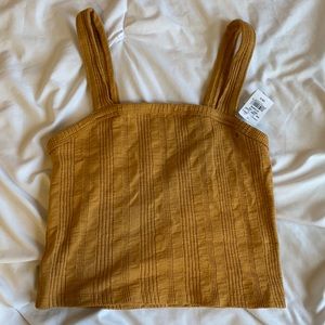 American Eagle Mustard Cropped Tank